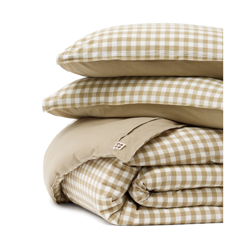 Bedsure 100% Washed Cotton Duvet Cover King Size, Classic Yarn-Dyed Gingham Duvet Cover Set Enhances Bedroom Comfort And Style, Gentlesoft Checkered Bedding Set