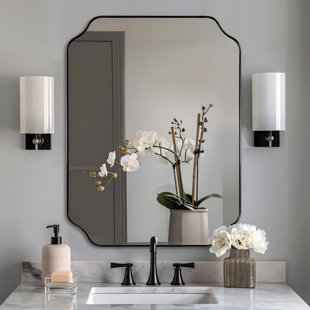 Miroir de salle de bain Modern Cadre en acier inoxydable