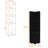 Black 2-door Cabinet With 3 Bathroom Corner Shelves - Freestanding Storage For Standing Freely