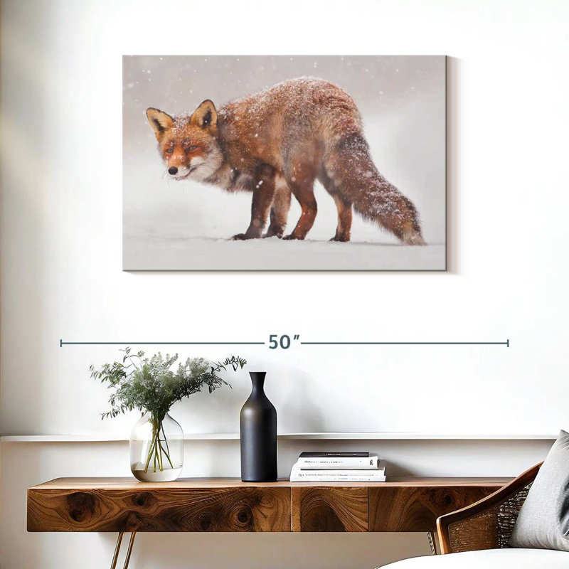 Brampt Snow Fox, 24" H x 36" W