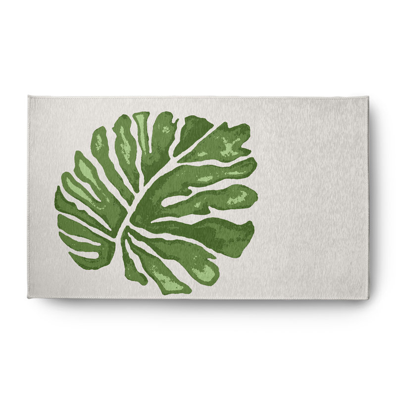 Tapis en chenille à grandes feuilles, Rectangle 3 pi x 5 pi