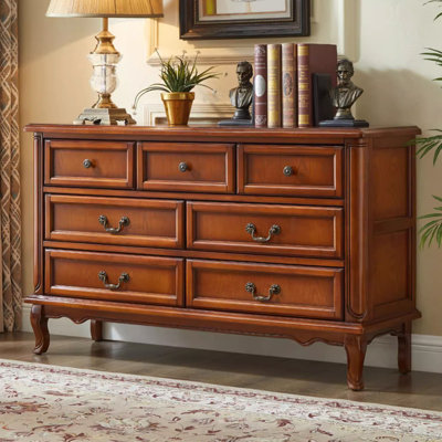 Deep-cherry Solid Wood Accent Cabinet