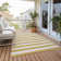 Washable Striped Indoor / Outdoor Rug