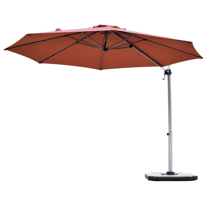 Parasol en porte-à-faux 11 pi Gahn, Rouge brique