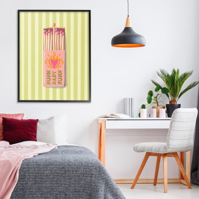 «Burn Baby Matches», giclée encadrée, design par Elyse Anastacia