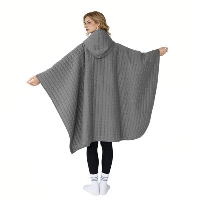 Snuggler Quilted Jersey Wearable Hooded Blanket