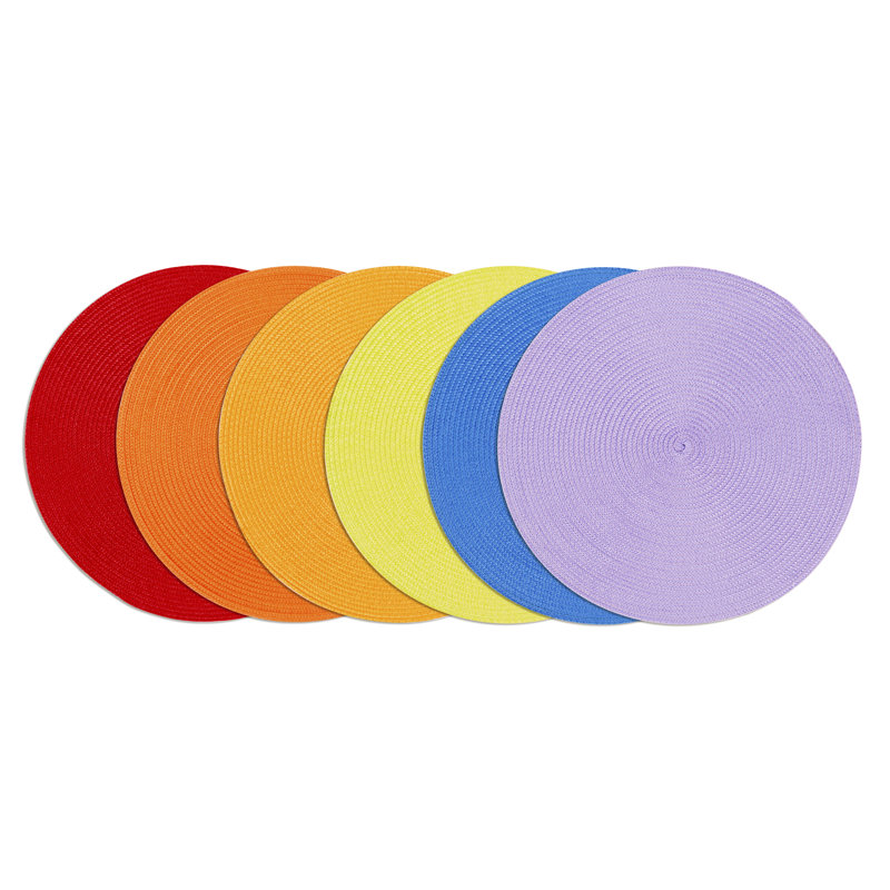 Round Solid Colour Round Placemat And Napkin Set