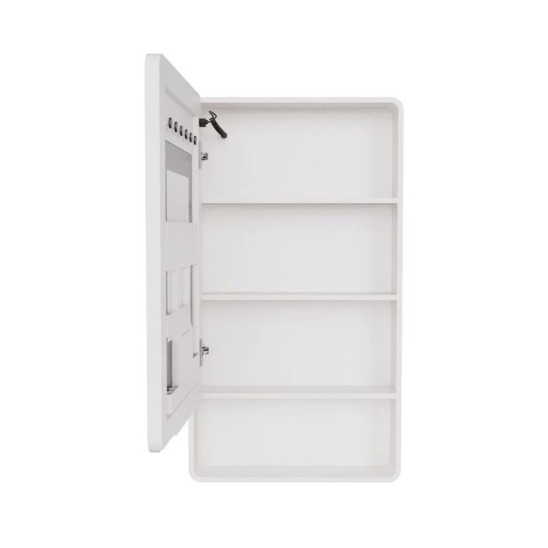 LED Bathroom Medicine Cabinet With Single-Color Warm Light ,Anti-Fogging ,Easy To Install Aluminum-Plastic Cabinet.(19.69*35.43 One Door)