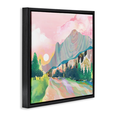 Mystic Canyon dans un cadre flottant pastel, design par Mia Charro
