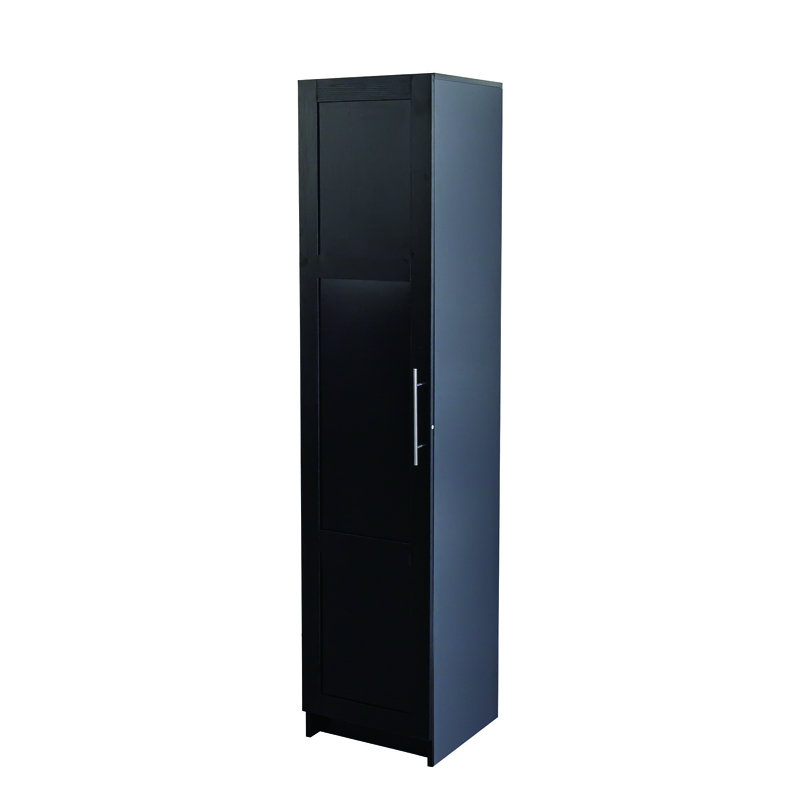 Armoire de rangement murale empilable, P 15,75 po x l 15,75 po x H 70,87 po, Noir