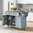 Kitchen Cart With Rubber Wood Drop-Leaf Countertop-1996876460