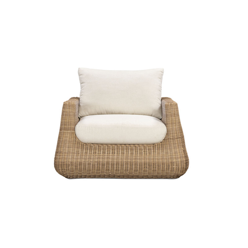 Fauteuil d'appoint d'extérieur crème Dana, Crème