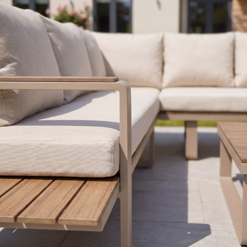 Linden Outdoor Corner Lounge Set and Table