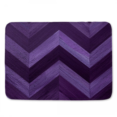 Purple Chevron Pattern Bath Mat