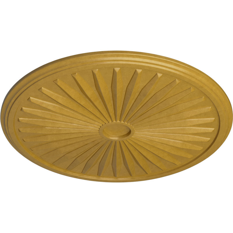 Médaillon de plafond de 33 1/8 po x 3 1/2 po x P 1 3/8 po (convient aux auvents jusqu'à 5 po), Or iridescent
