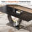 63'' To 94.5” Extendable Sintered Stone Dining Table For 8-10 With Stainless Steel Base-155652888