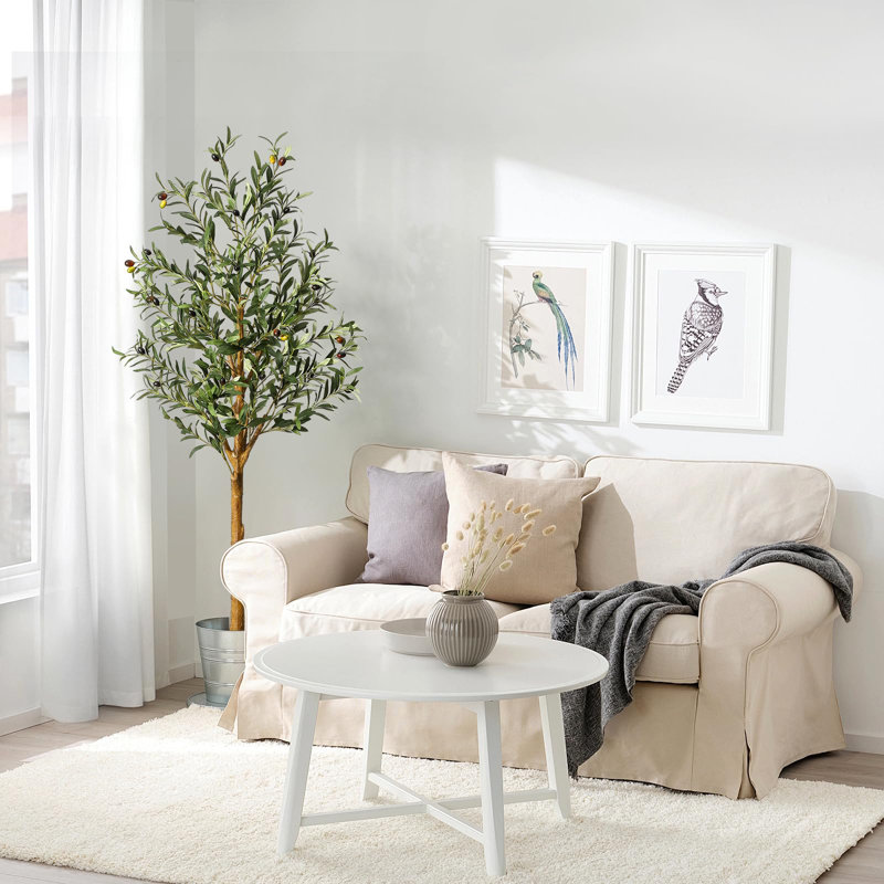 Olive artificielle en fausse soie, 2, H 72 po x l 5 po x P 5 po