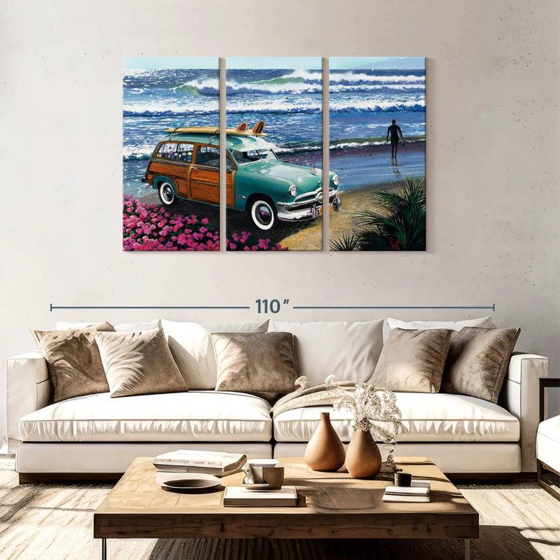 Surf City, peinture, H 48 po x l 74 po