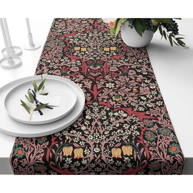 Blackthorn Rouge - William Morris Table Runner