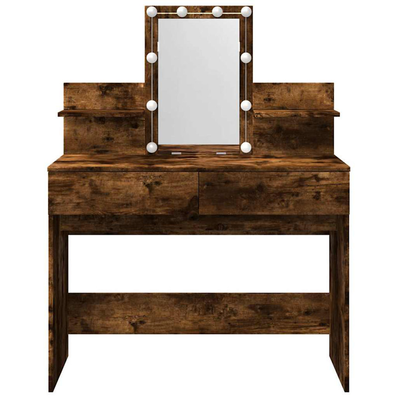 Dressing Table 100 X 40 X 130 Cm Engineered Wood, Smoked Oak
