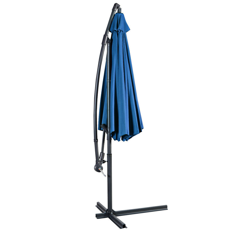 Parasol en porte-à-faux 10 pi Anaheim, Bleu