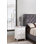 Table de chevet transitionnelle blanche polyvalente