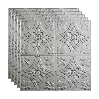 Traditional 24'' L x 24'' W Textured Vinyl Drop-In Ceiling Tile