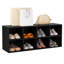 Ebern Designs Shoe Bench 8 Cubbies Shoe Organizer With 500 Lbs Weight Capacity Cubby Shoe Rack Black-926811162