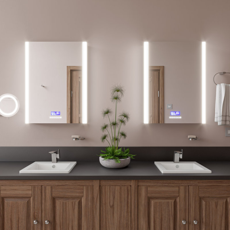 White Ceramic Square Drop-In Bathroom Sink with Overflow