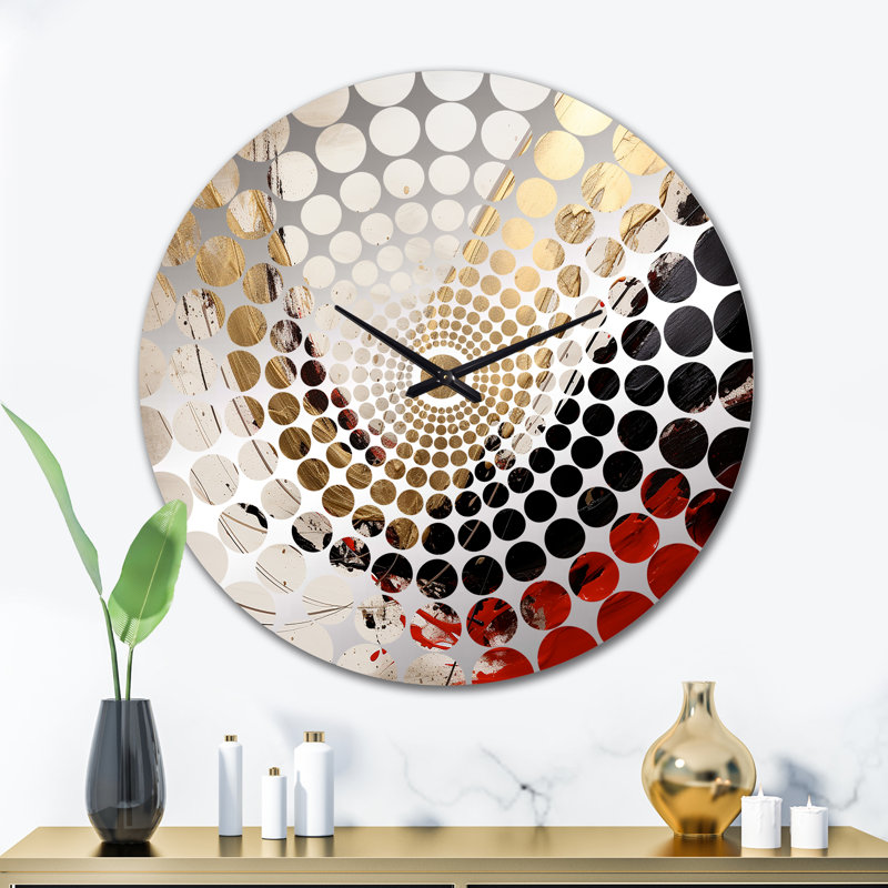Liybah - Horloge murale peinture abstraite, Très grand
