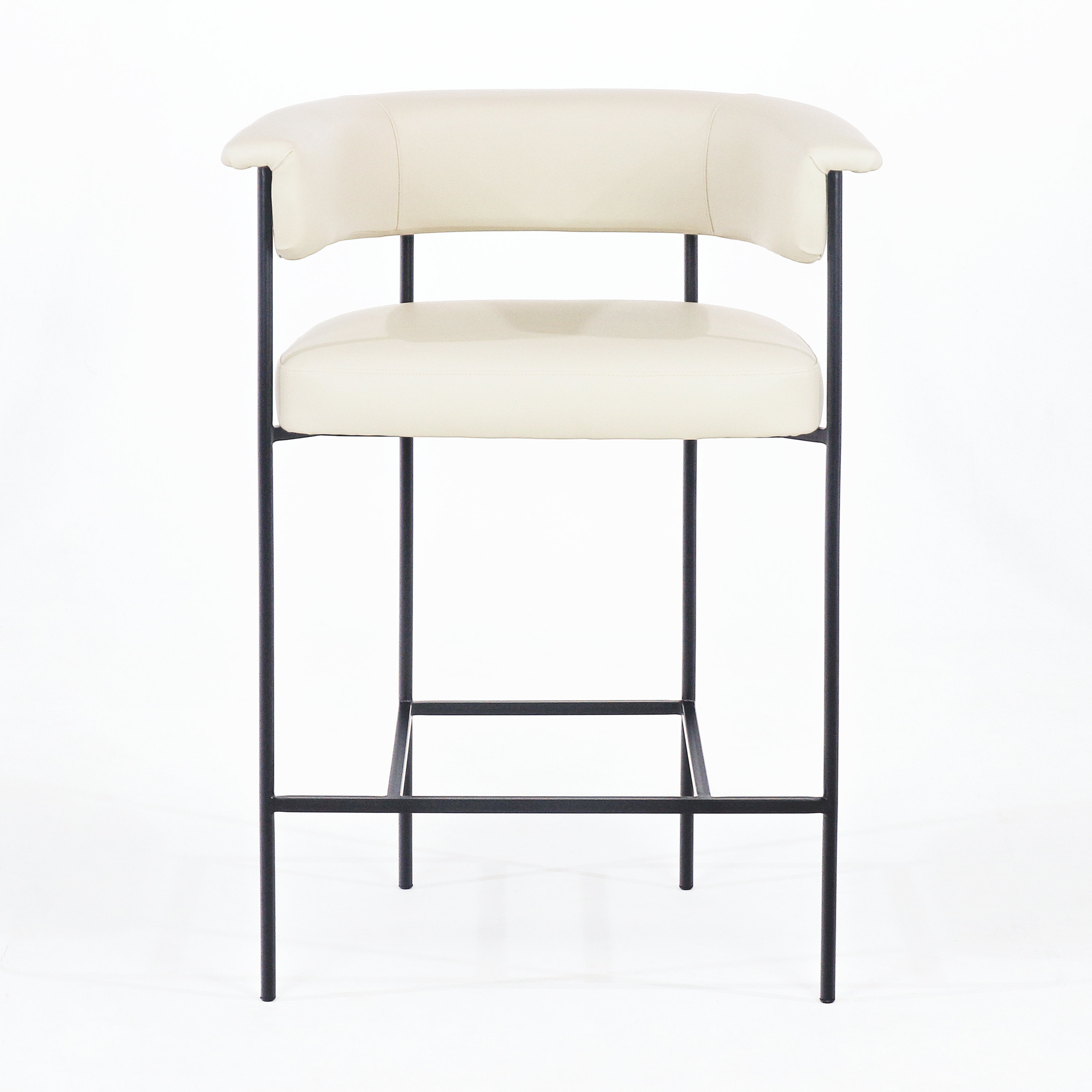 Orren Ellis Mikra Leather Counter Stool - Veronique Collection | Wayfair