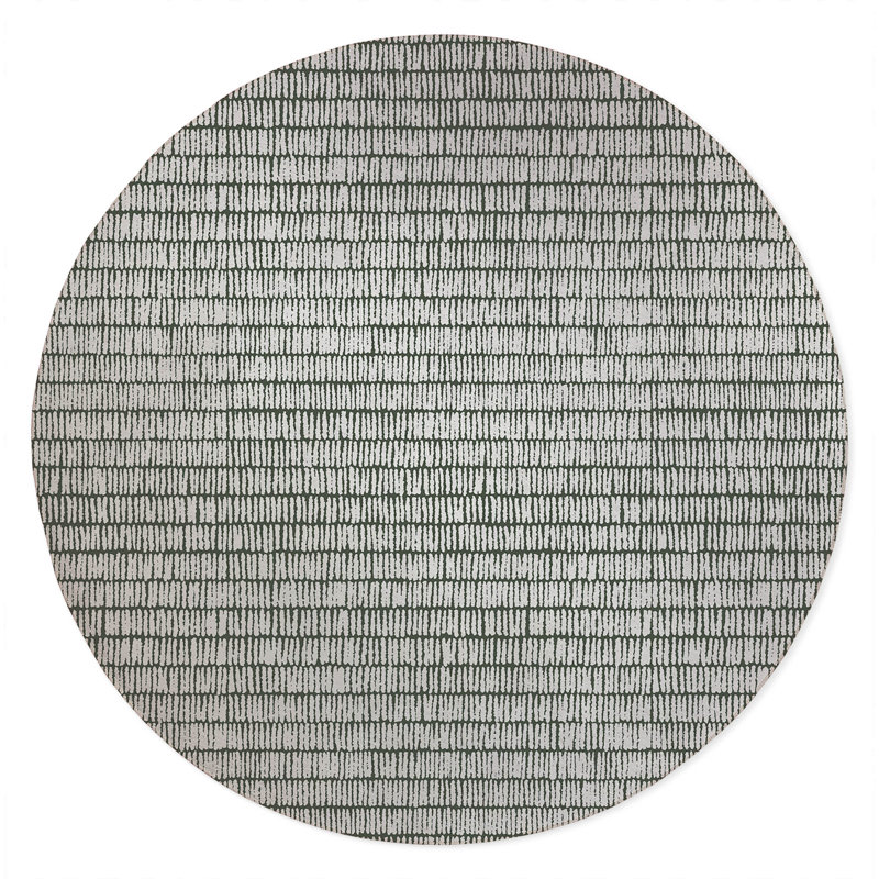 Ricky Row Non-Slip Outdoor Rug, Round 5'