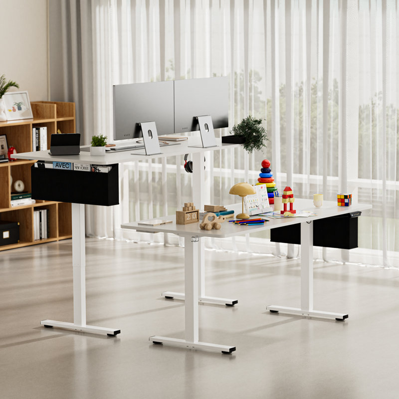 Adjustable Metal Base Standing Desk, 117.5cm H x 160cm W x 75cm D