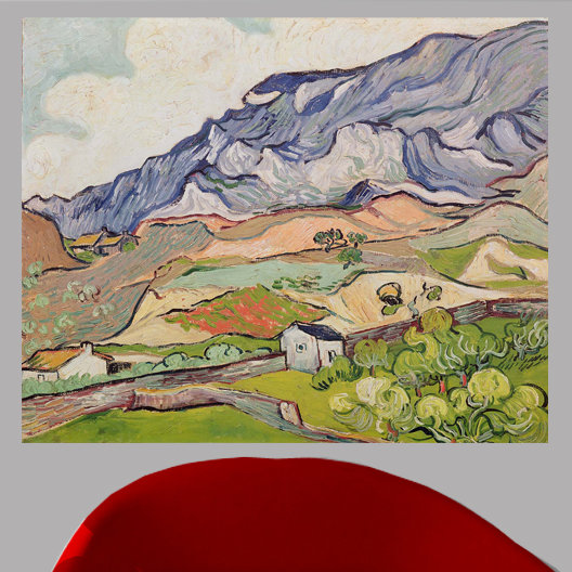 Adhésif décoratif Van Gogh The Alpilles (1890), H 38,5 po x l 48 po