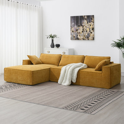 Canapé modulaire en L en chenille