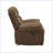 Recliner Chair, Walnut Brown Microfiber Glider with Tufted Plush Arms | Solid Wood Plywood Frame
