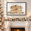 Art mural sur toile Golden Carousel avec chevaux blancs et boucles rouges-137749008