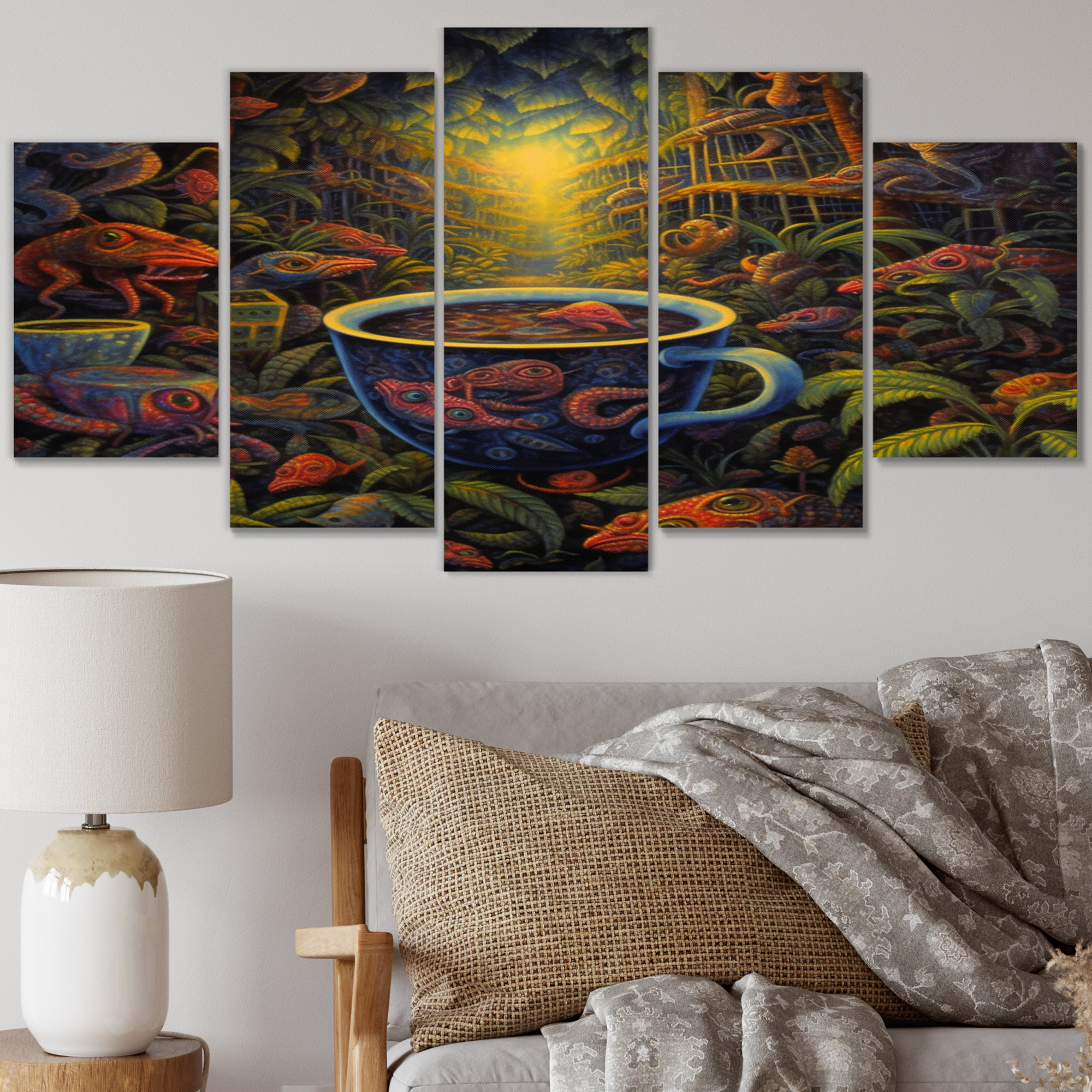 Design Art Plant Spirit Vision Shamanic Wisdom II - Folk Religion Wall ...