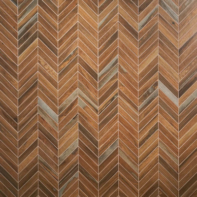 Eternal 9x20 Chevron Matte Wood Look Porcelain Mosaic Tile