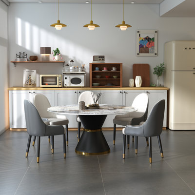 Benedic 6 - Person Pedestal Dining Set