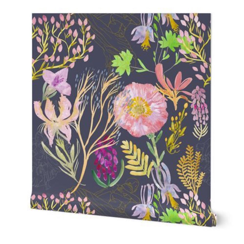 Carreau de papier peint L 12 pi x l 24 po Ailey, Noir