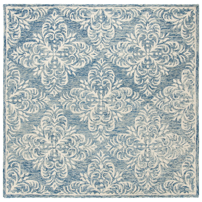 Mackin Hand Tufted Wool Ikat Rug, Square 5'
