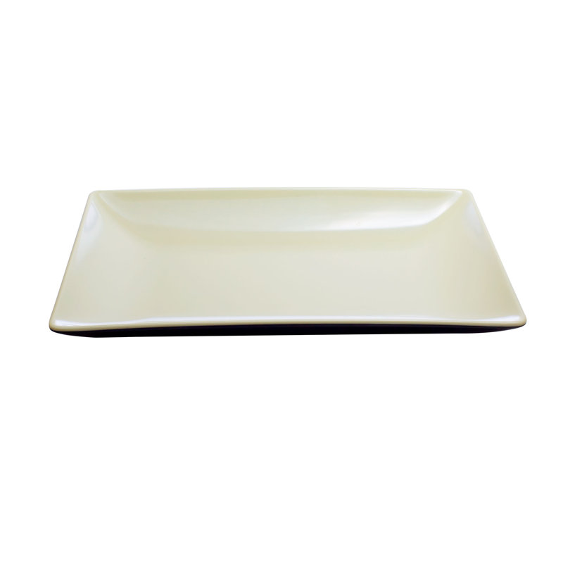 Karma 2 Tone 9" Melamine Salad Plate, Ebony/Sand