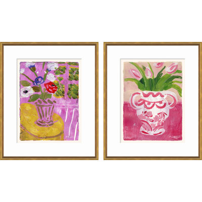 Fuscia and Rose Study Print by Dana Gibson Soicher Marin