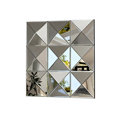 Mirror Wall Decor Beveled Glass Wall Mirror Interior Home Decor Large Square Wall Mirror