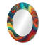 Pétar explorant les profondeurs du marbre orange III - miroir géométrique, miroir mural orange unique, impression sur métal-1405253739-1405253738