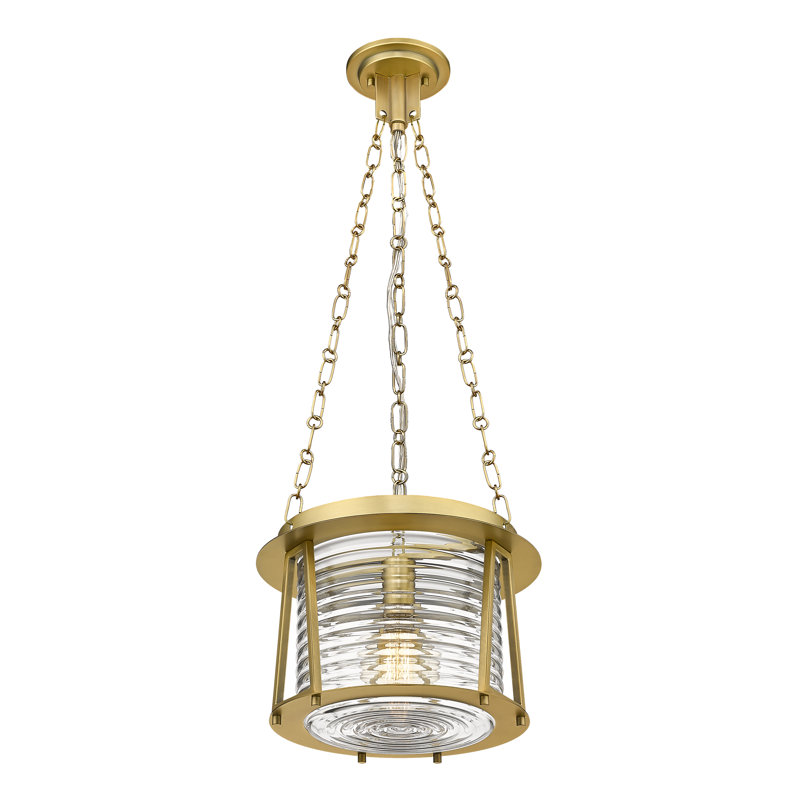 Luminaire suspendu unique à 1 lumière Analicia, Laiton frotté