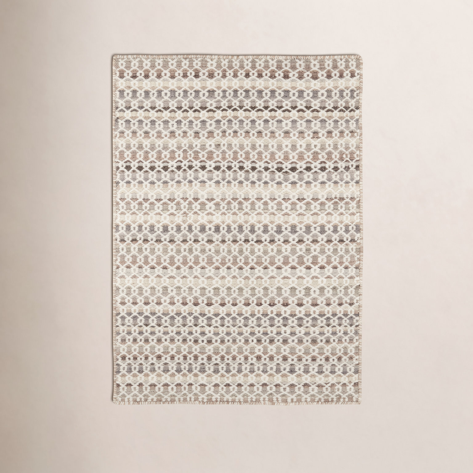 Poppy Natural Handwoven Wool Rug, Rectangle 4' x 6'