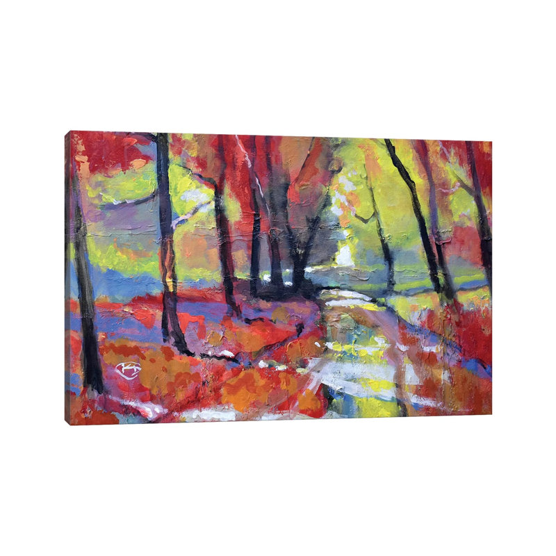 Autumn Road 1 Piece Wrapped Canvas Painting, 66.04 cm H x 45.72 cm W x 3.175 cm D