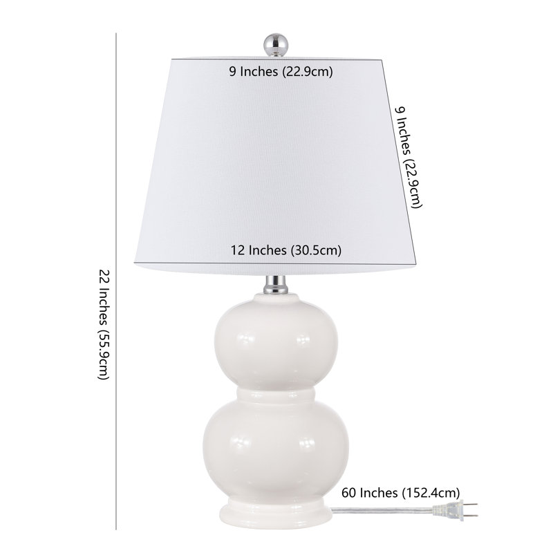 Ceramic Table Lamp, Ivory